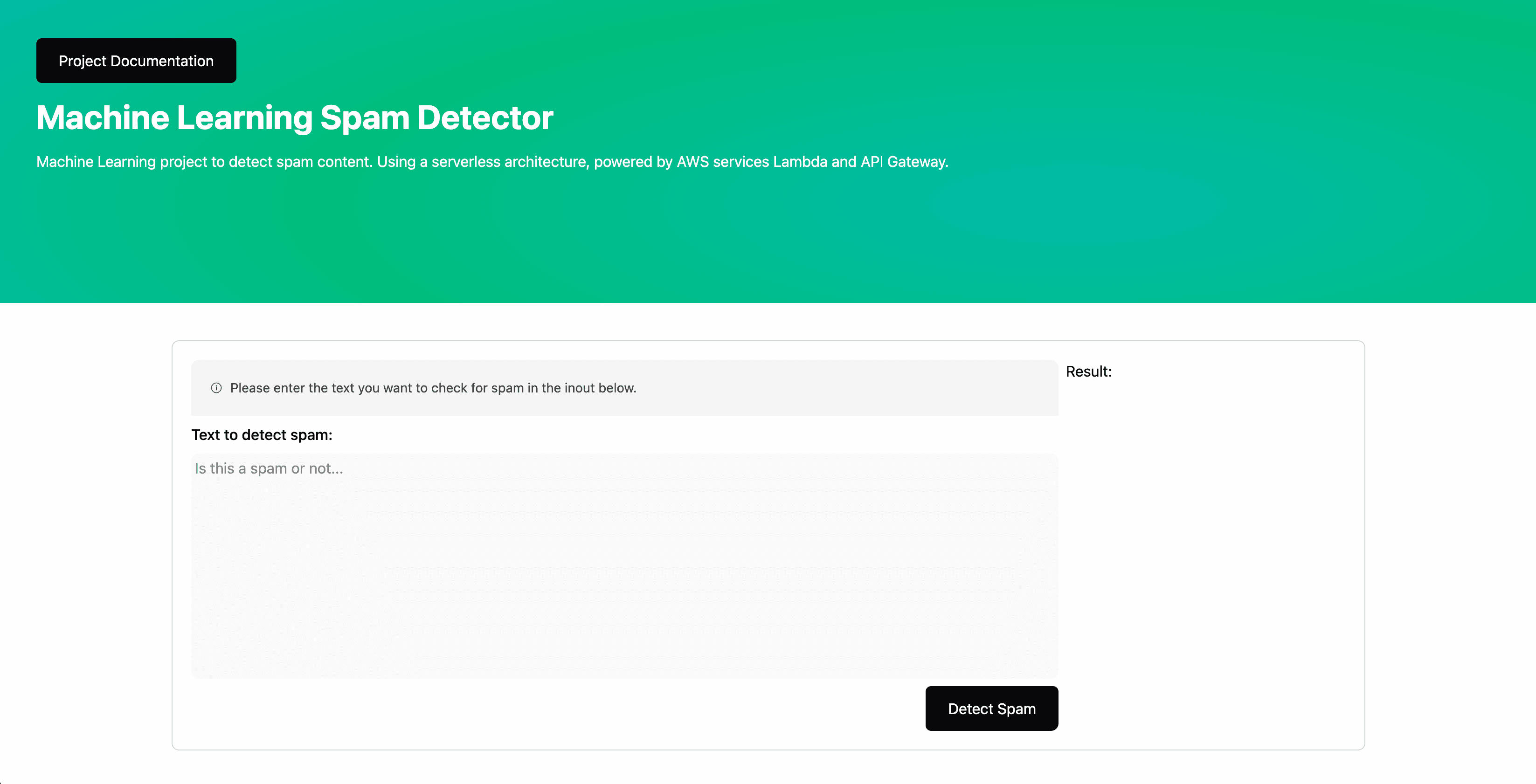 Project thumbnail for ML Spam Detection