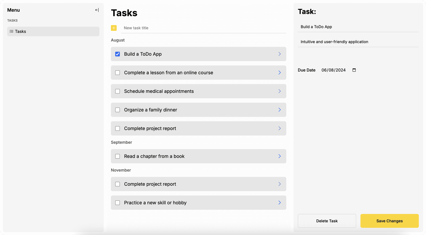 Project thumbnail for ToDo App
